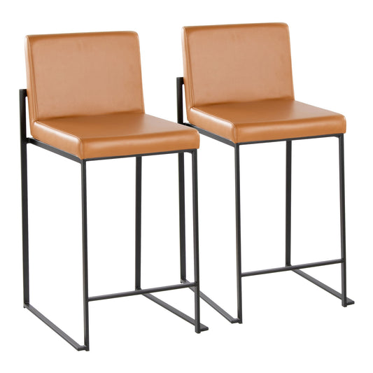 Fuji - Contemporary High Back Barstool Elegant Design Lumi Source