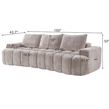 Extra Large Curved Front Compressed Sectional Sofa Home Essentials