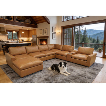 Large Seating Modular Upholstered Sectional Home Essentials