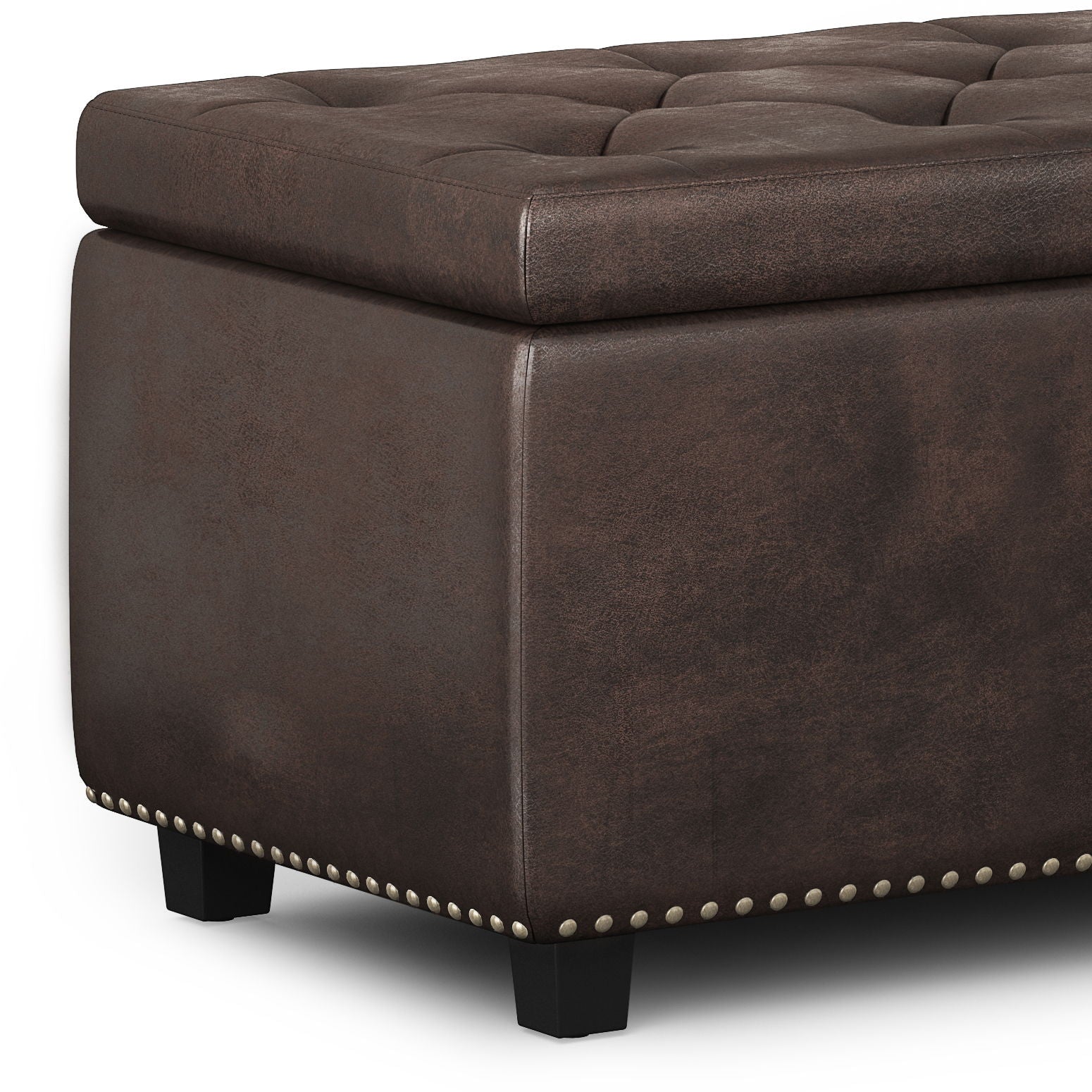 Hamilton - Upholstered Storage Ottoman Simpli-Home