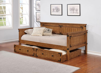 Oakdale - Wood Twin Daybed with Trundle - Rustic Honey Coaster Fine Furniture