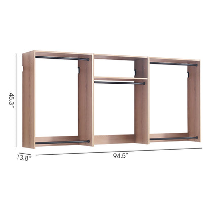 Devi - Wall Mounted Wood Closet System & Modular Design Daily Nest