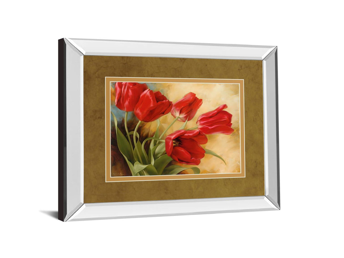 Garden In Hollard Il By Igor Levashou - Mirror Framed Print Wall Art - Red