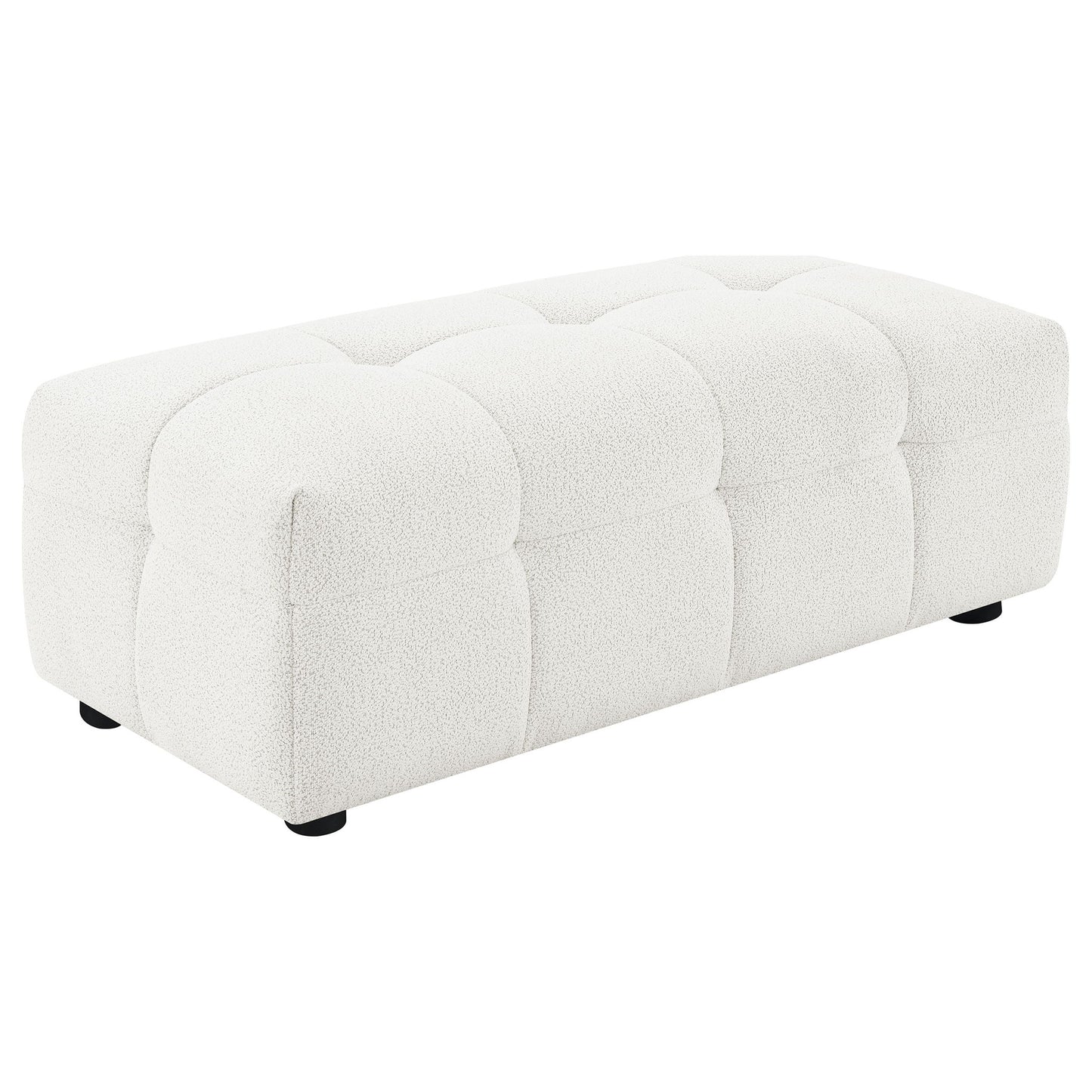Sooke - Rectangular Ottoman - Off White Furniture Max