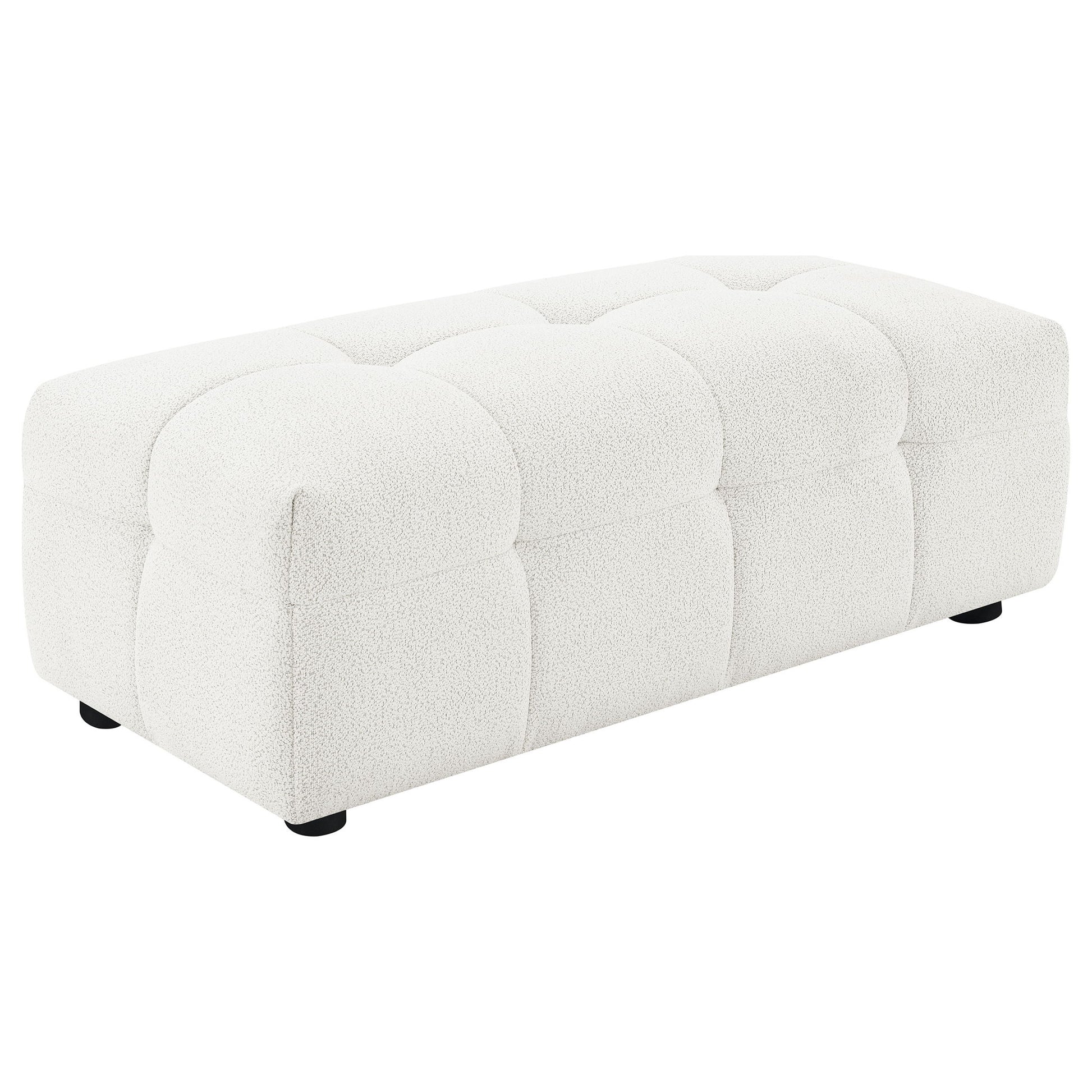 Sooke - Rectangular Ottoman - Off White Furniture Max