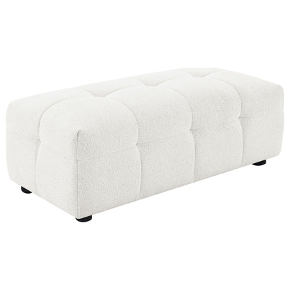 Sooke - Rectangular Ottoman - Off White Furniture Max