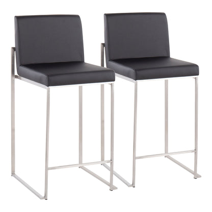 Fuji - Contemporary High Back Counter Stool, Functional Design Lumi Source
