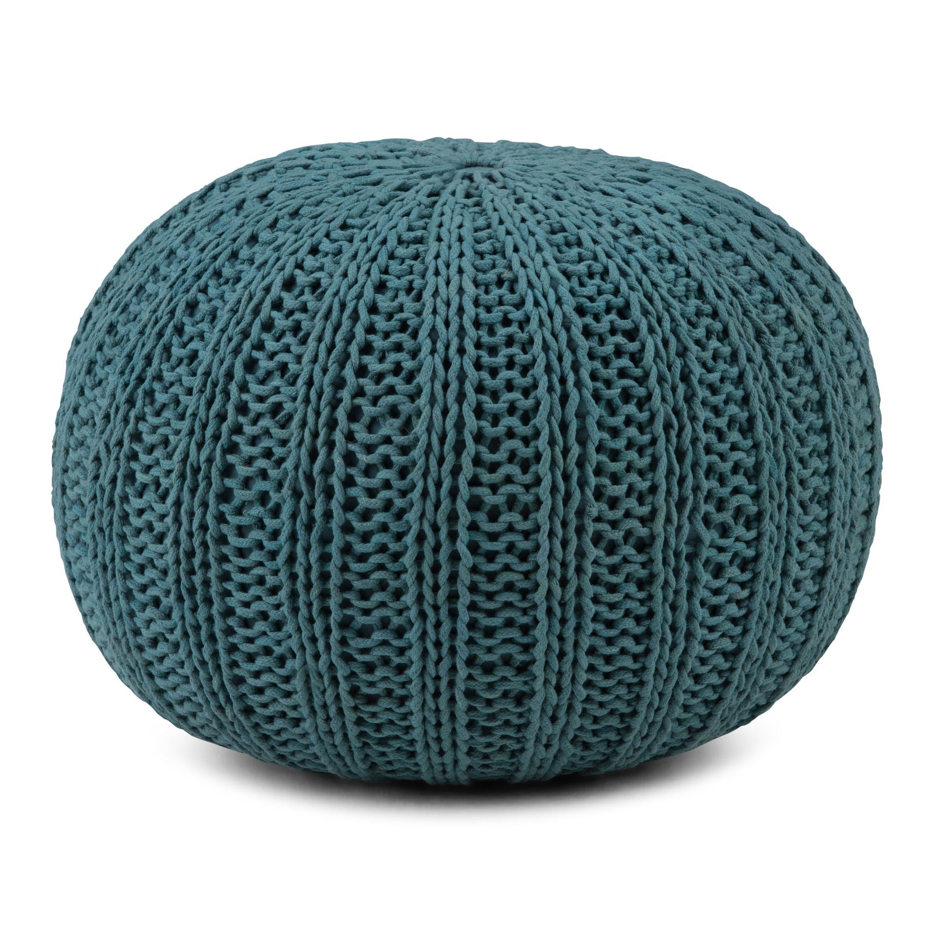 Shelby - Handcrafted Hand Knit Round Pouf Simpli-Home