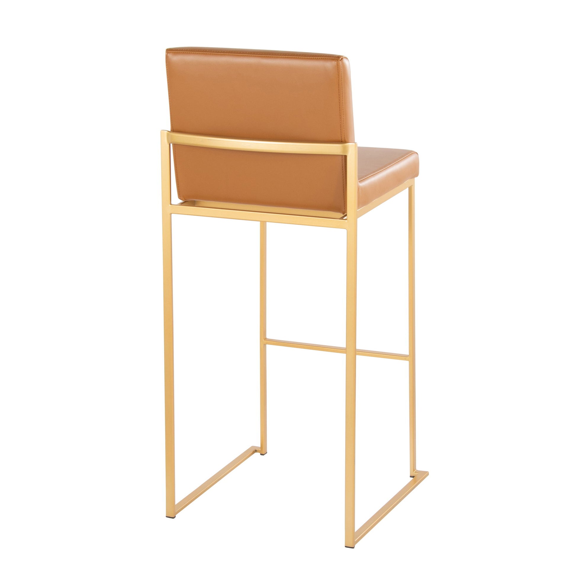 Fuji - Contemporary Design High Back Barstool (Set of 2) Lumi Source