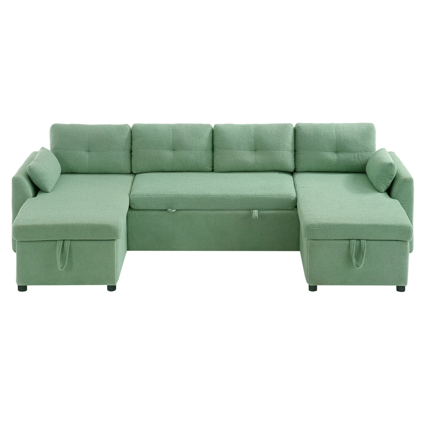 U-Shaped Sectional Sofa Bed With Storage And USB Ports Hearth and Haven