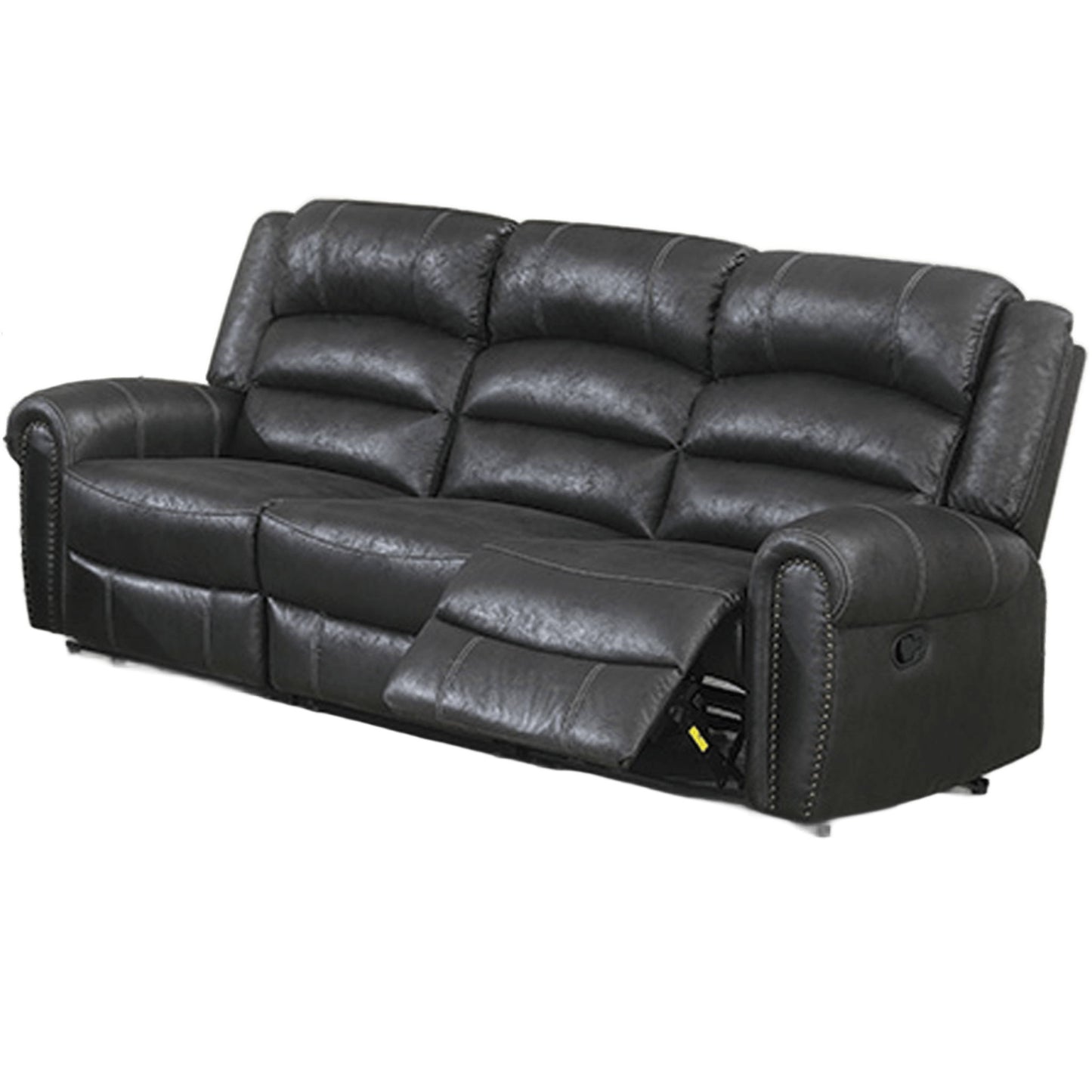 Power Reclining Sofa With Built In USB Port - Black Home Essentials