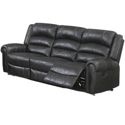 Power Reclining Sofa With Built In USB Port - Black Home Essentials