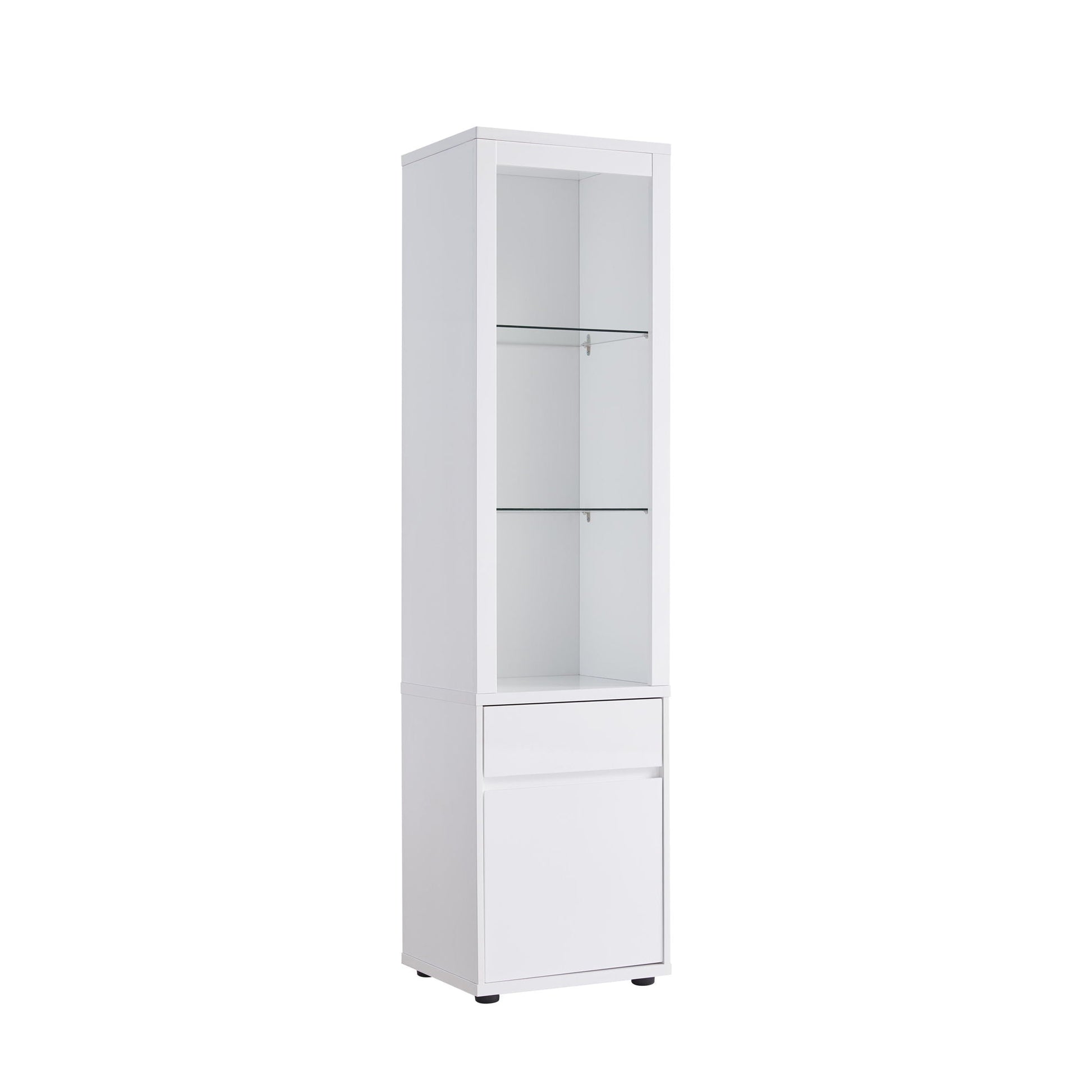 Modern Wine Showcasing Cabinet With Two Glass Shelves And Storage Cabinet Home Essentials