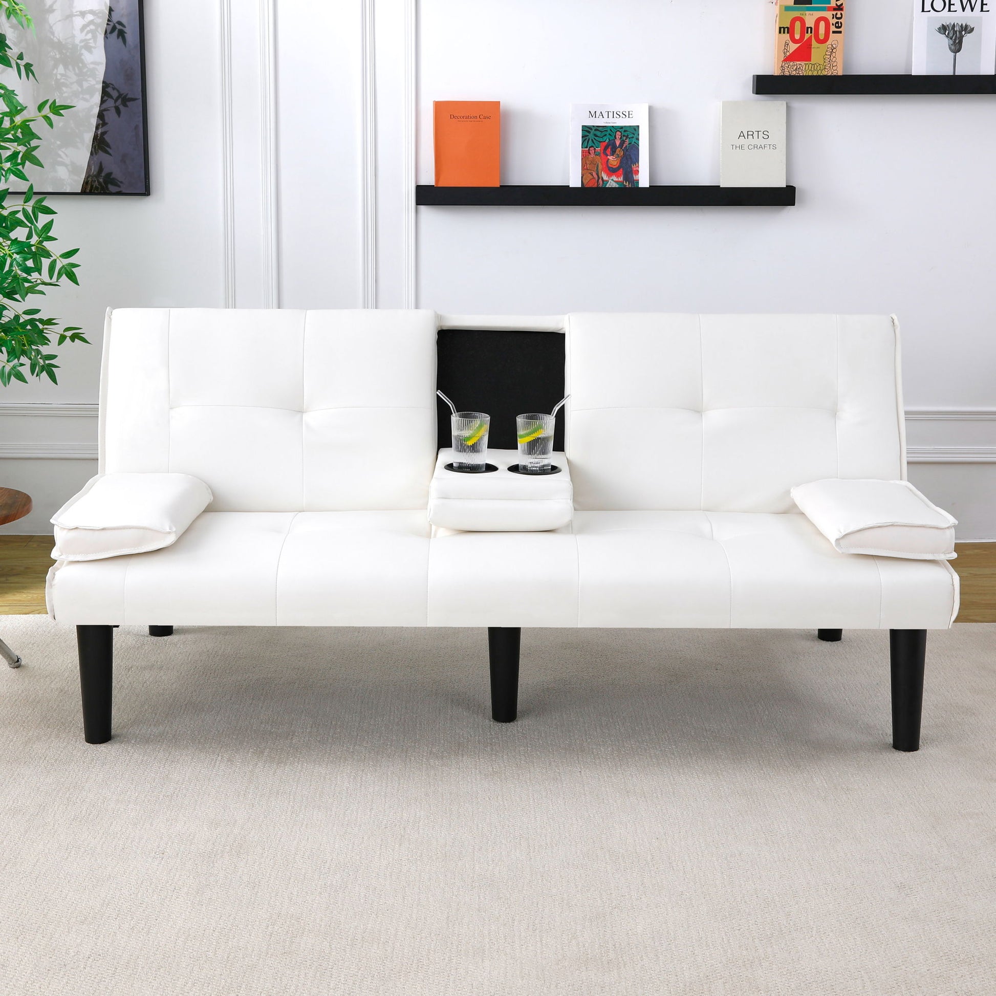 Sofa Bed With Foldable Design And Cup Holder Home Essentials