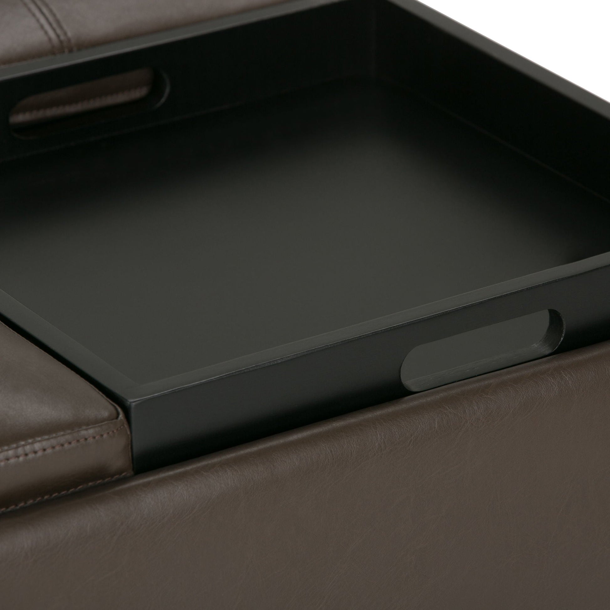 Avalon - Square Coffee Table, Storage Ottoman Simpli-Home