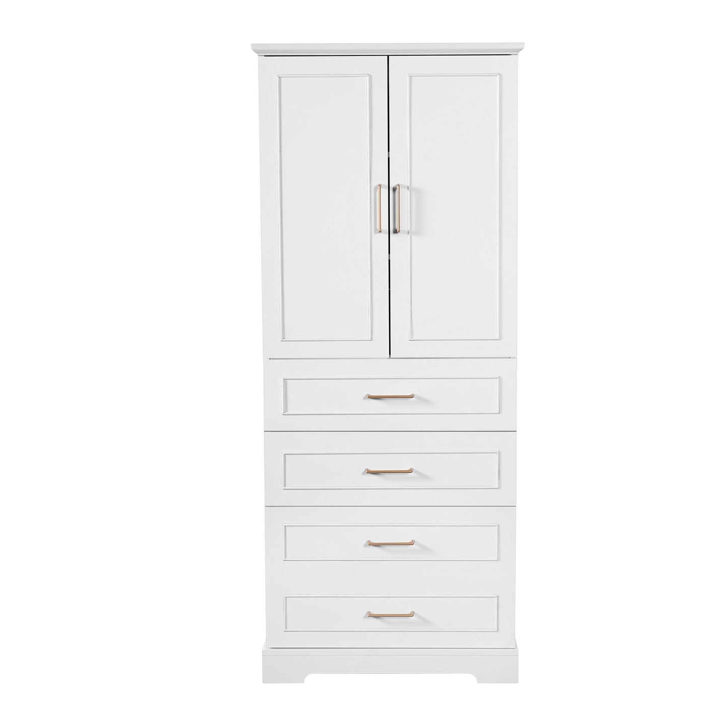 Freestanding Bathroom Cabinet With 3 Drawers, Adjustable Shelf, Soft Close Doors Hearth and Haven