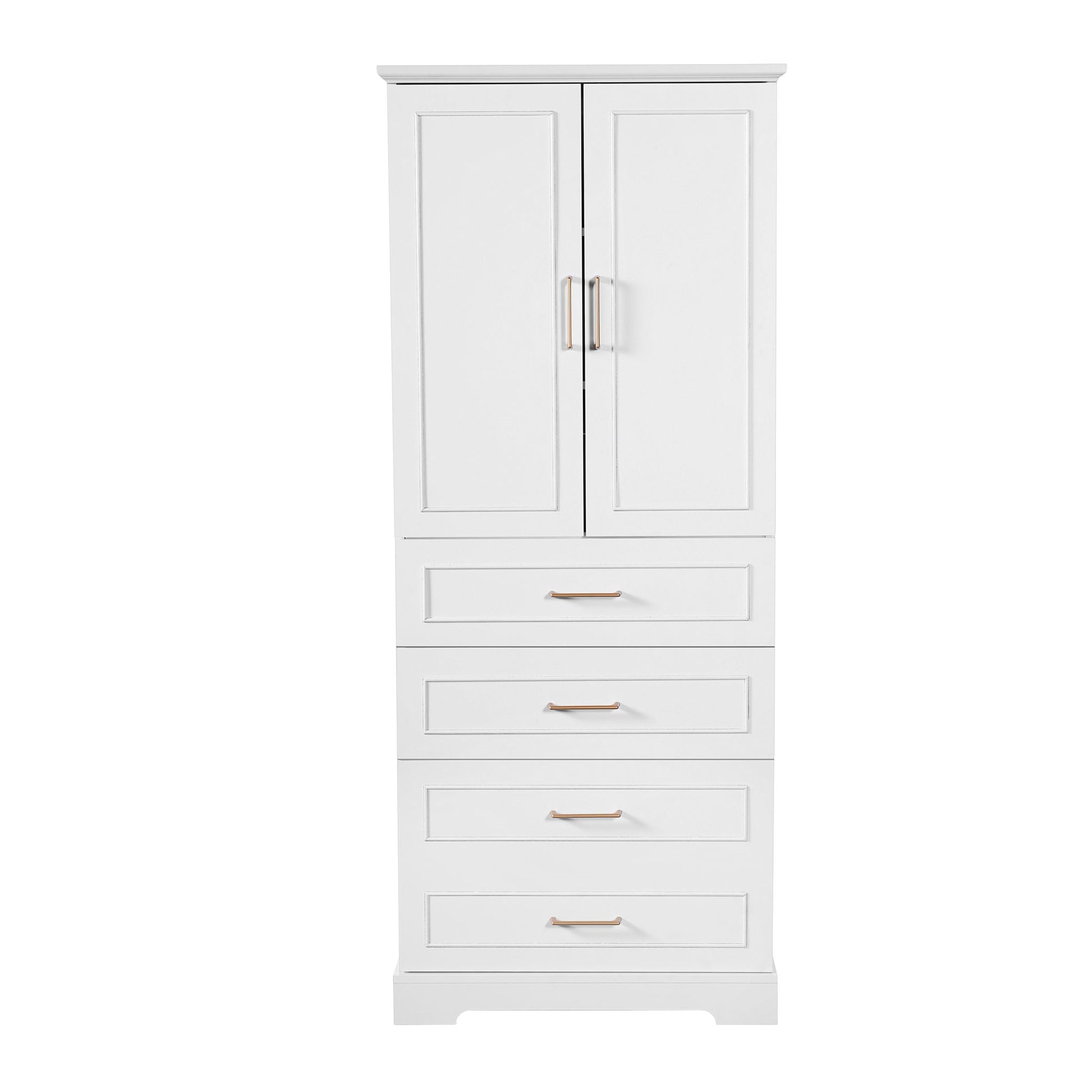 Freestanding Bathroom Cabinet With 3 Drawers, Adjustable Shelf, Soft Close Doors Hearth and Haven
