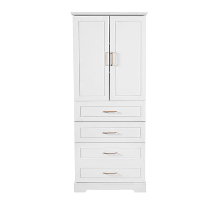 Freestanding Bathroom Cabinet With 3 Drawers, Adjustable Shelf, Soft Close Doors Hearth and Haven