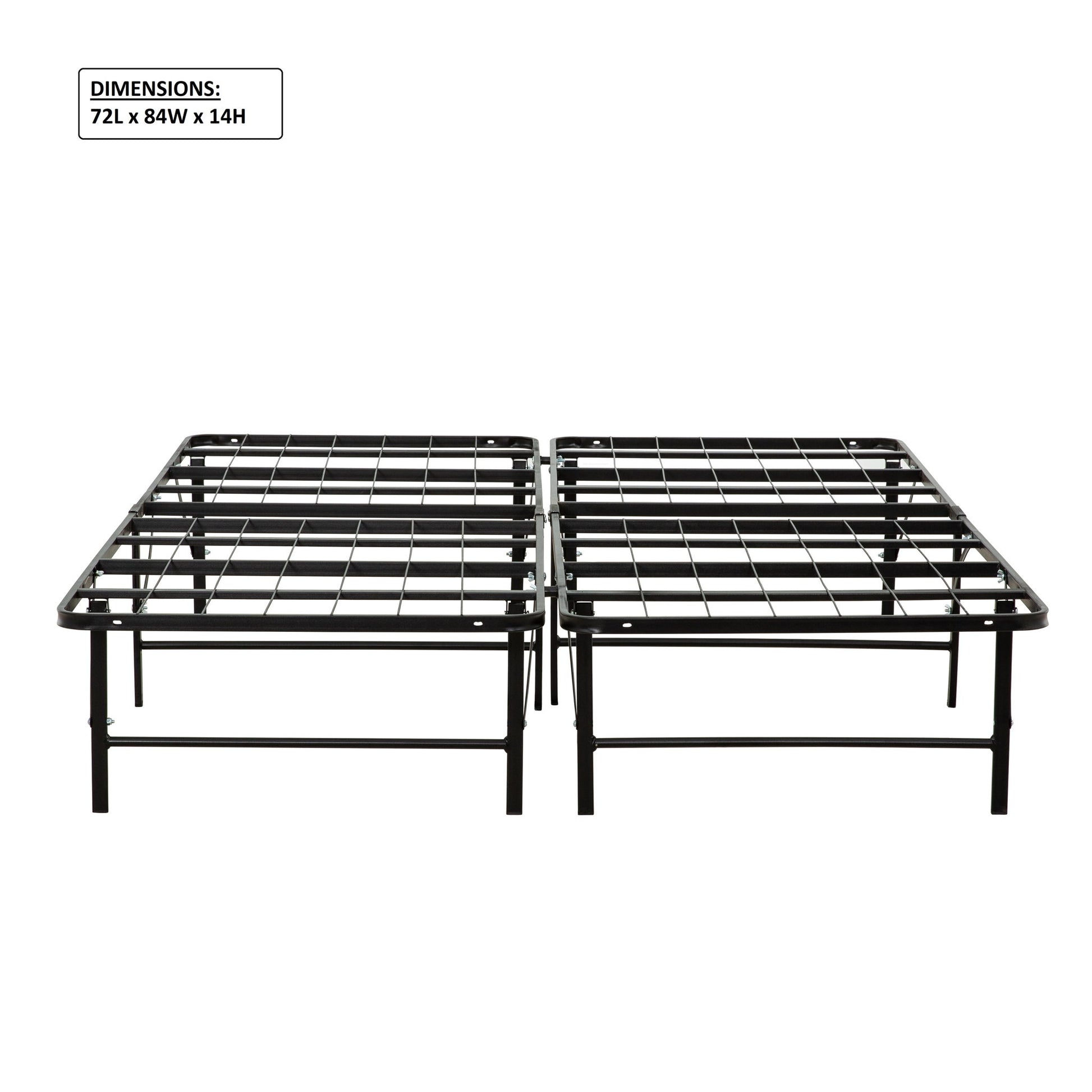 California King Size Bed Base, Mattress Foundation Bed Frame, Bedroom Furniture - Black Home Essentials