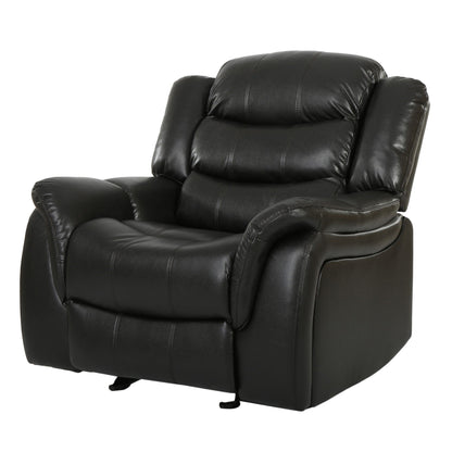 Classic Design Recliner, Upholstery Recliner, Glider Recliner - Black Berry Noble House