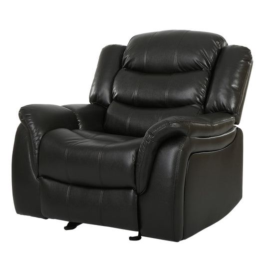 Classic Design Recliner, Upholstery Recliner, Glider Recliner - Black Berry Noble House