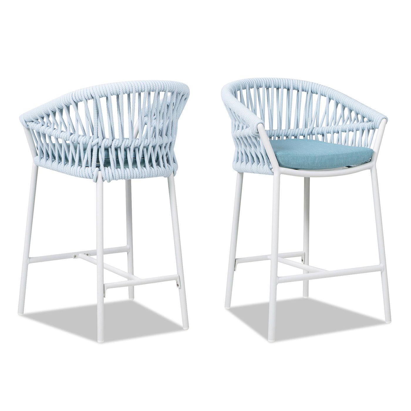 Maiden - Patio Counter Stool Sunproof Olefin (Set of 2) Jennifer Taylor Home