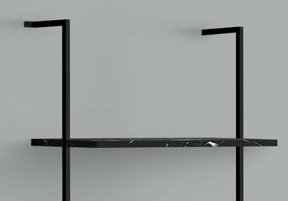Bookshelf, Bookcase, Etagere, Ladder, 5 Tier, For Office, Marble Look Contemporary & Modern 8th Street