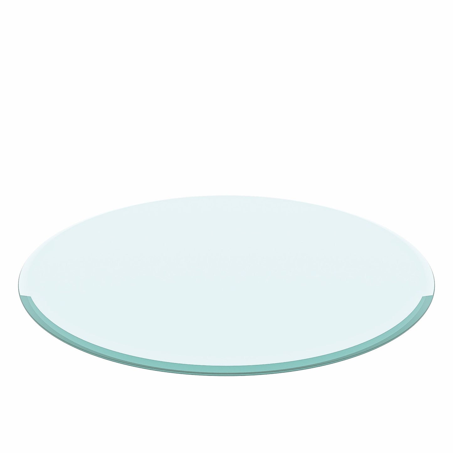 30" Round Tempered Glass Table Top Clear Glass 2 / 5" Thick Beveled Polished Edge - Transparent Home Essentials