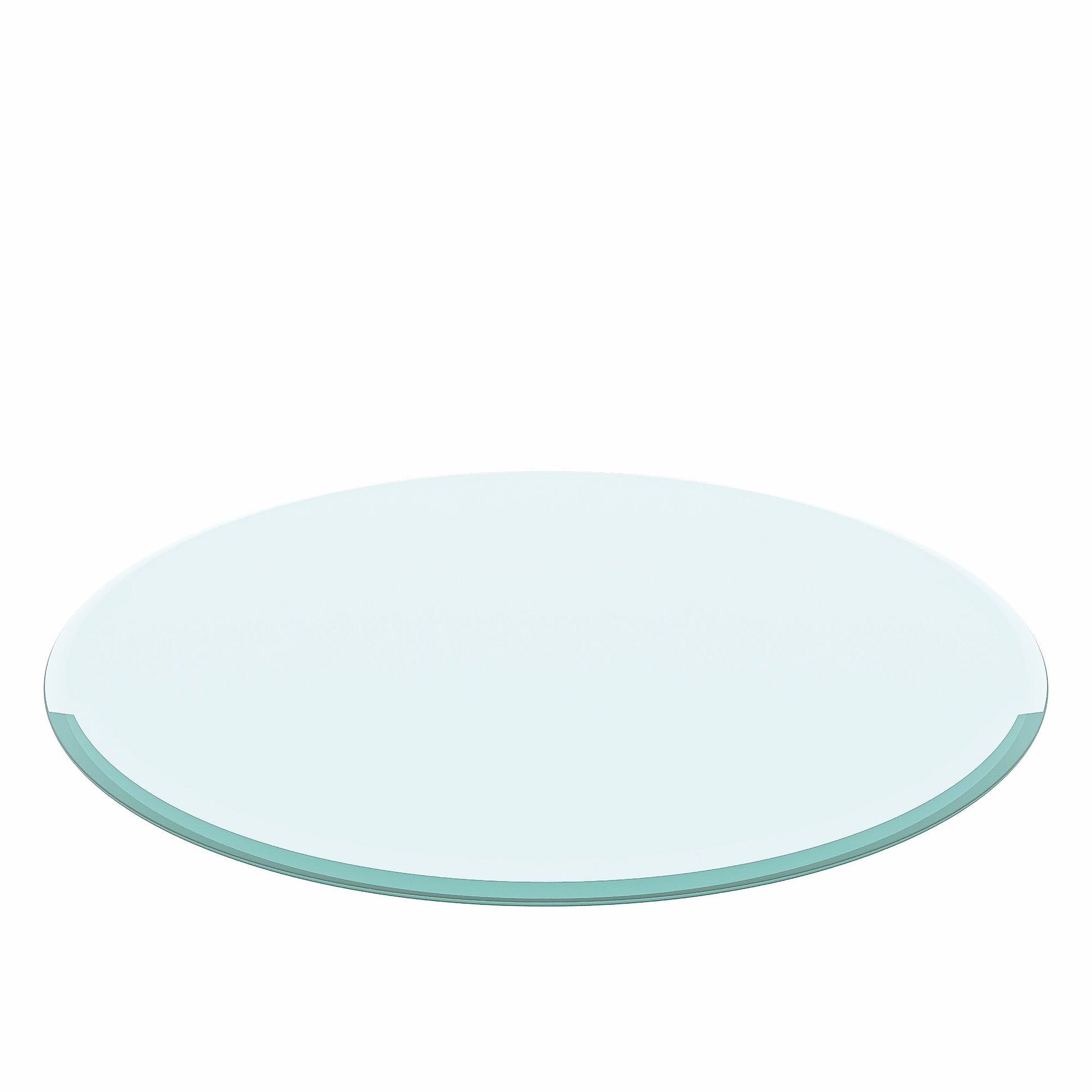 30" Round Tempered Glass Table Top Clear Glass 2 / 5" Thick Beveled Polished Edge - Transparent Home Essentials