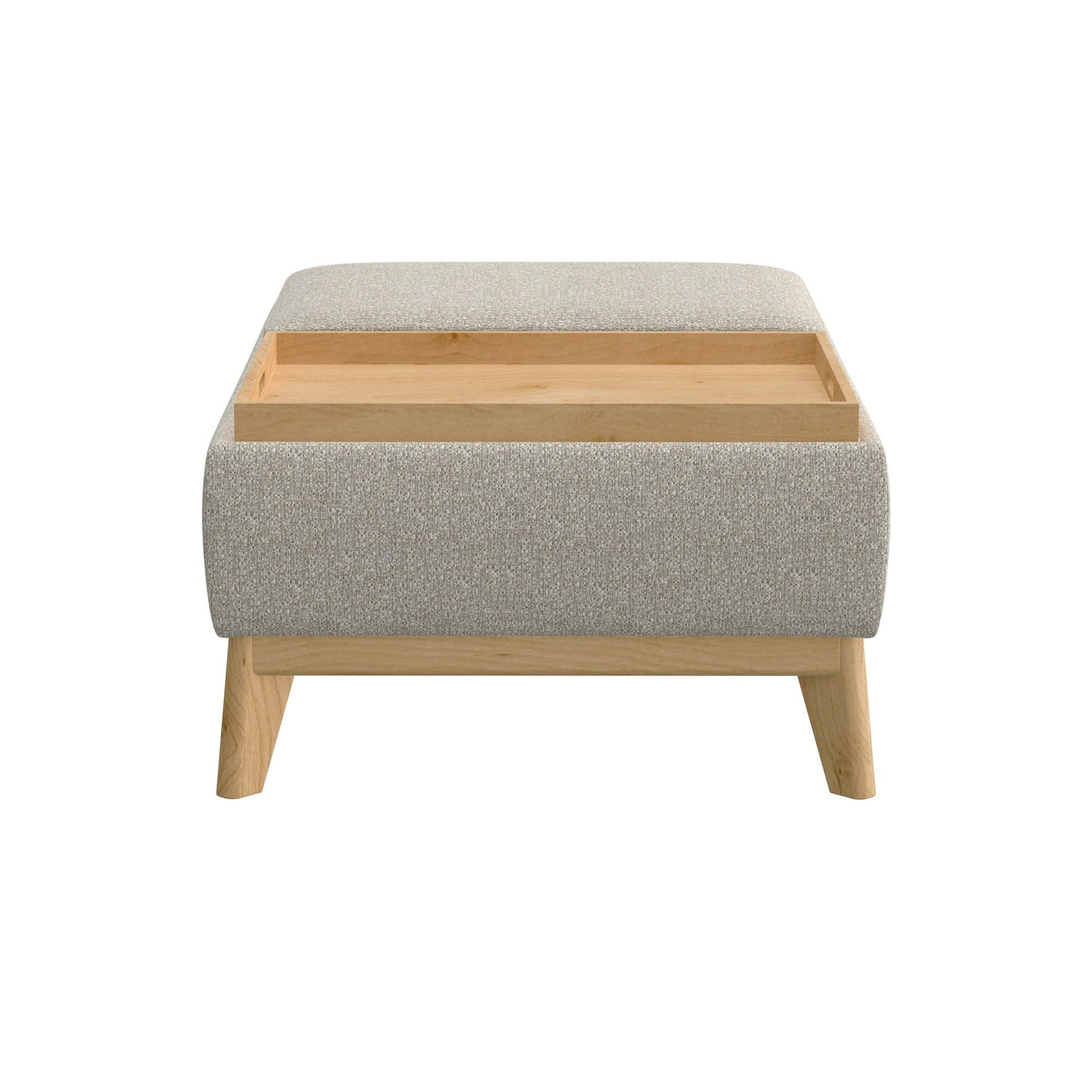 Revel - Reversible Tray Ottoman - Tan Emerald Home