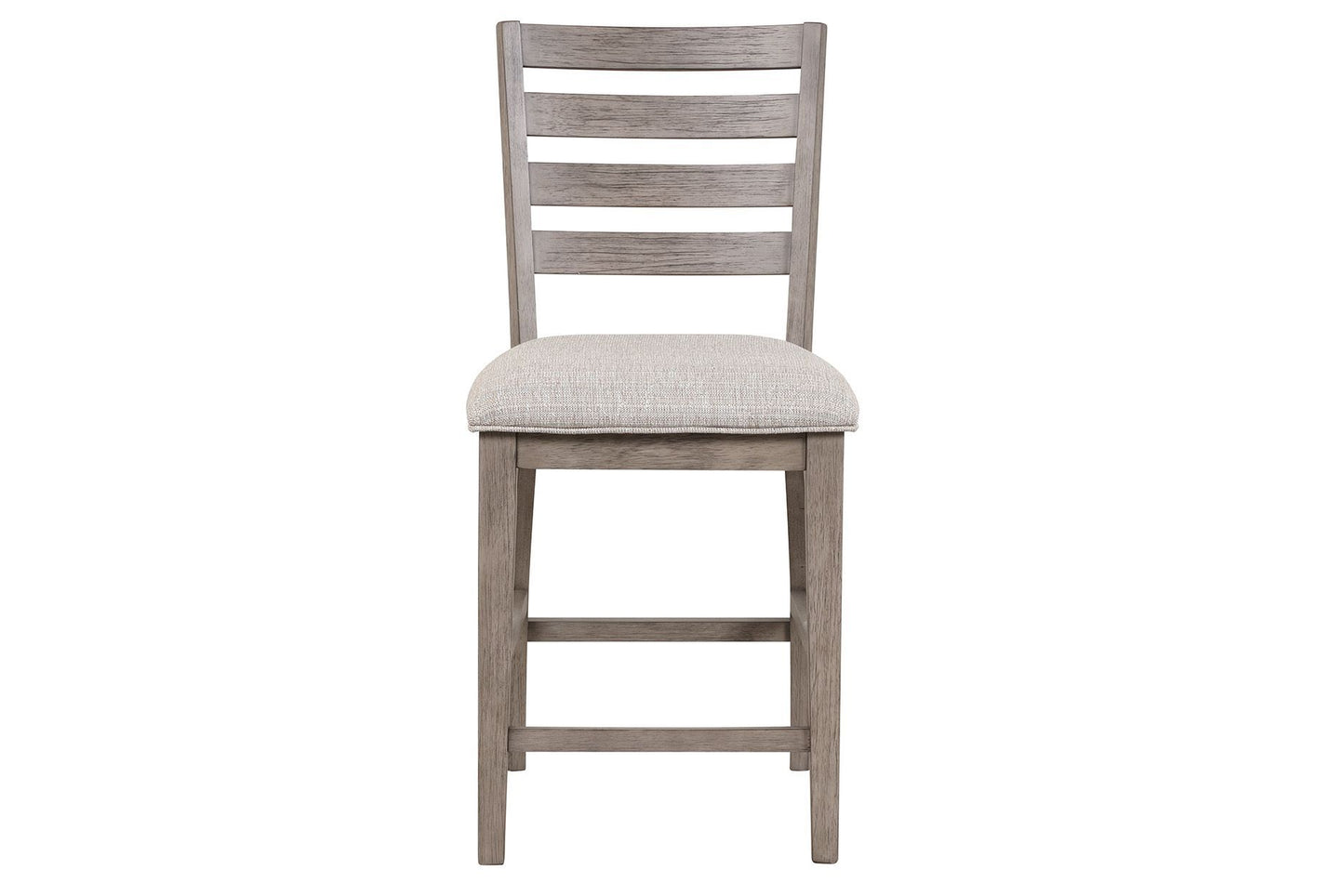 Counter Side Dining Stool With Ladder Back (Set of 2) - Gray Bernards Furniture