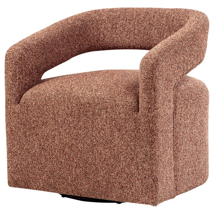 Brillia - Swivel Accent Chair - Burgundy Furniture Max