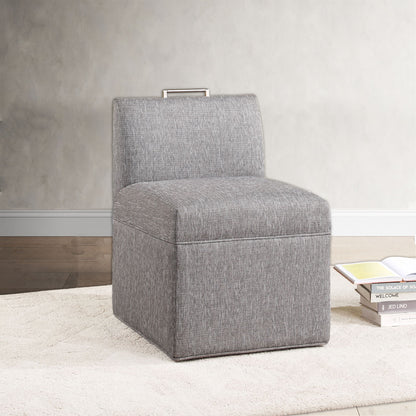 Della - Upholstered Castered Chair - Gray Ridgecrest Home