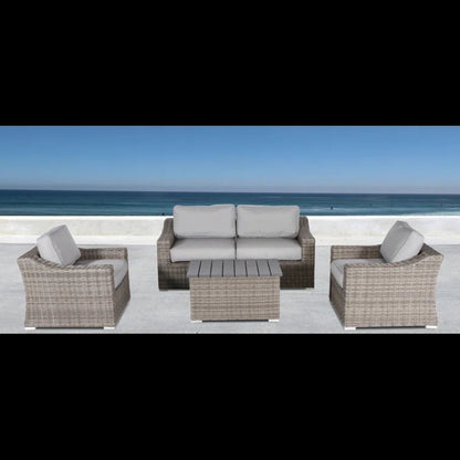 Stylish Sofa Seating Group With Cushions Perfect For Outdoor Gatherings LSI Patio Furniture