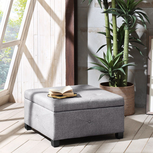Della - Ottoman - Charcoal Madison Park