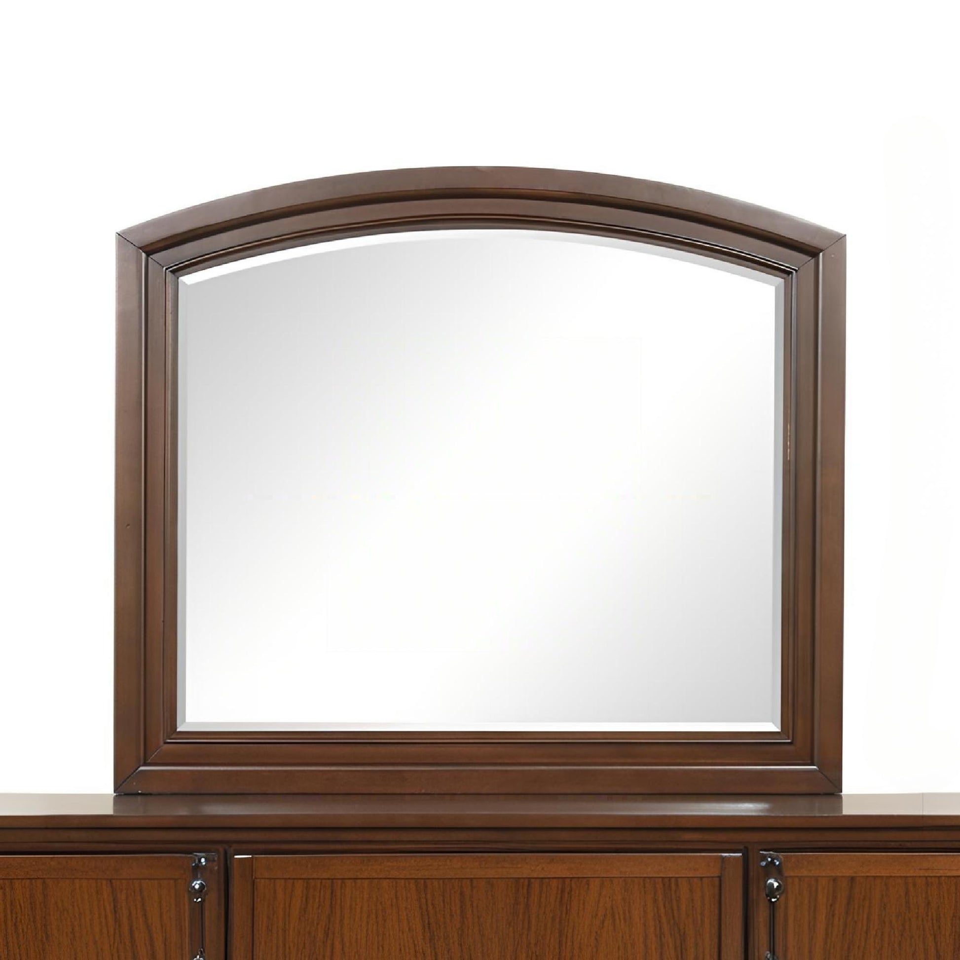 Meade - Arch Mirror With Low Distortion Glass - Dark Cherry Glory Furniture