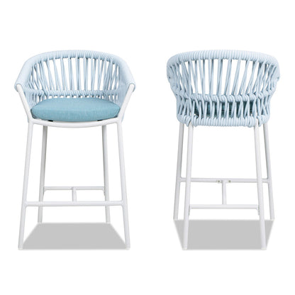 Maiden - Patio Counter Stool Sunproof Olefin (Set of 2) Jennifer Taylor Home