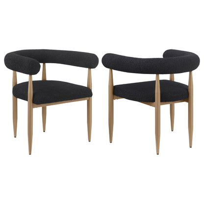 Dunmore - Boucle Upholstered Dining Arm Chair (Set of 2) Coaster Fine Furniture