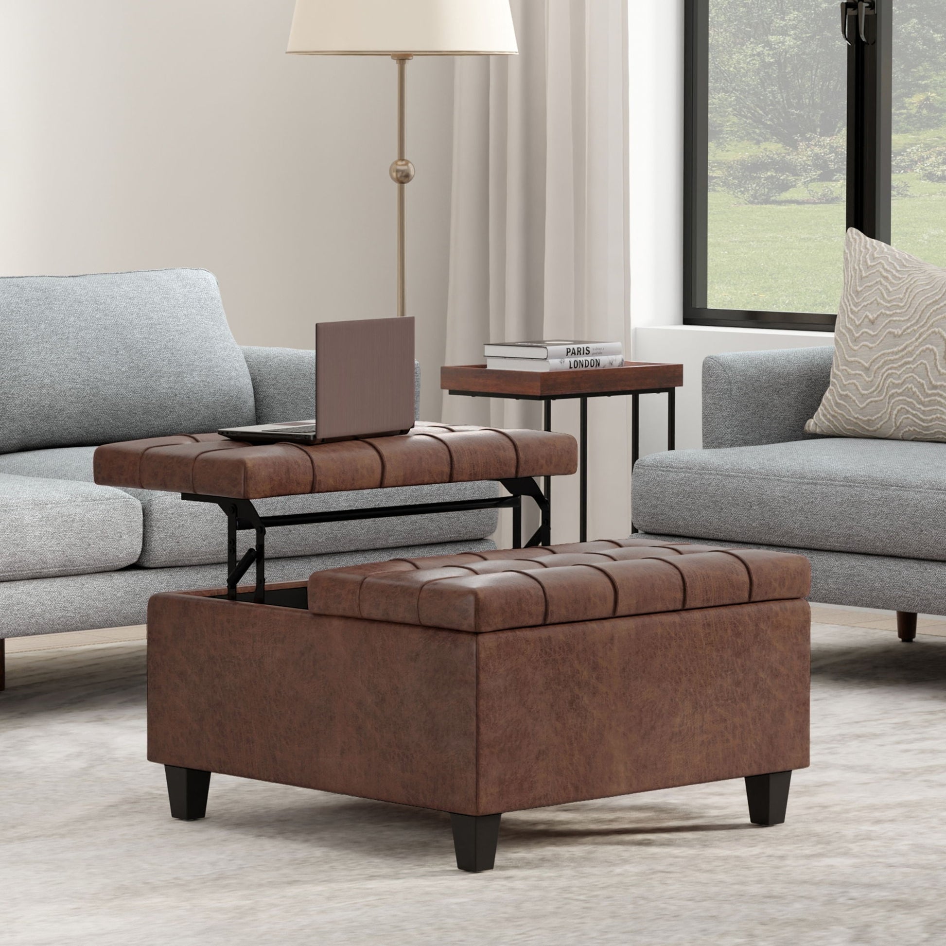 Harrison - Large Coffee Table Storage Ottoman Simpli-Home