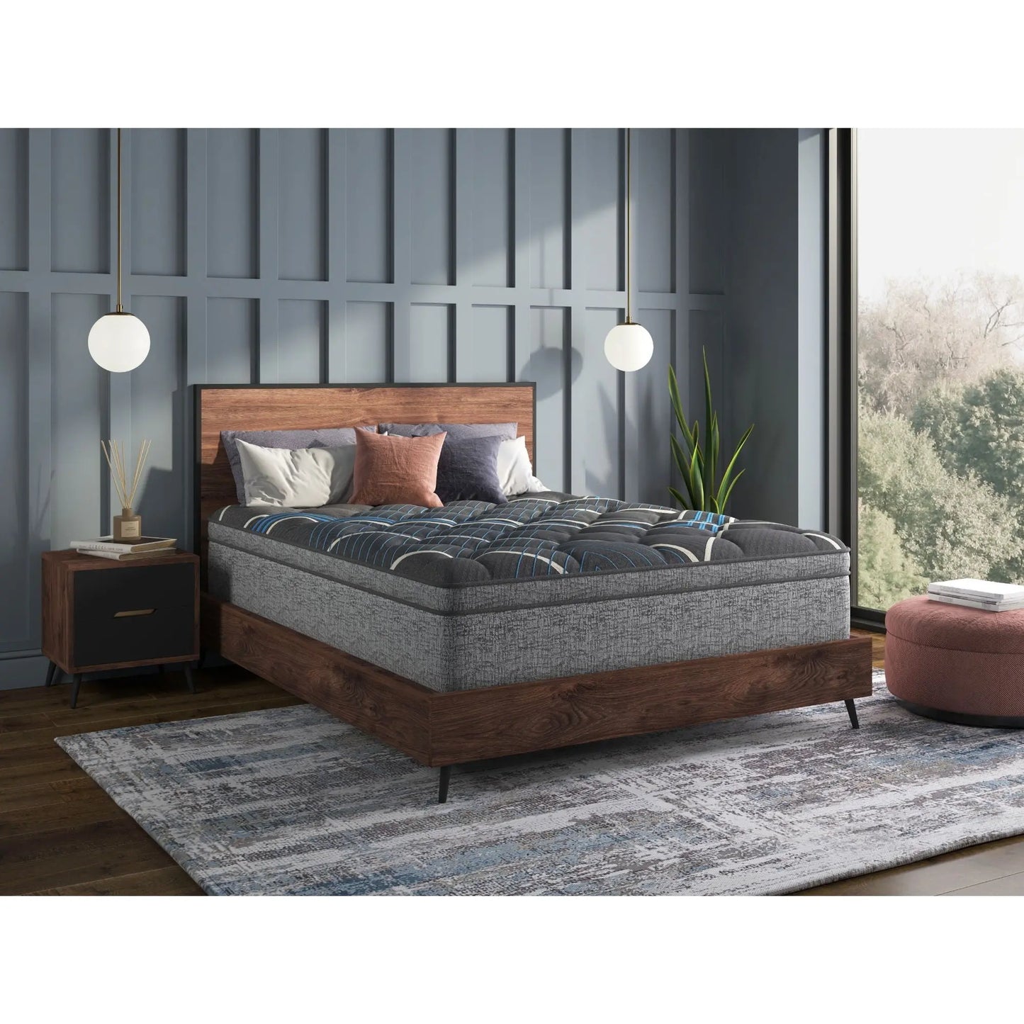 Comfort Care - 15" Euro Top Hybrid Mattress, Plush Comfort Restonic Mattress