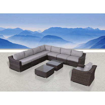 Outdoor Wicker Conversation Set With Cushions, All Weather LSI Patio Furniture