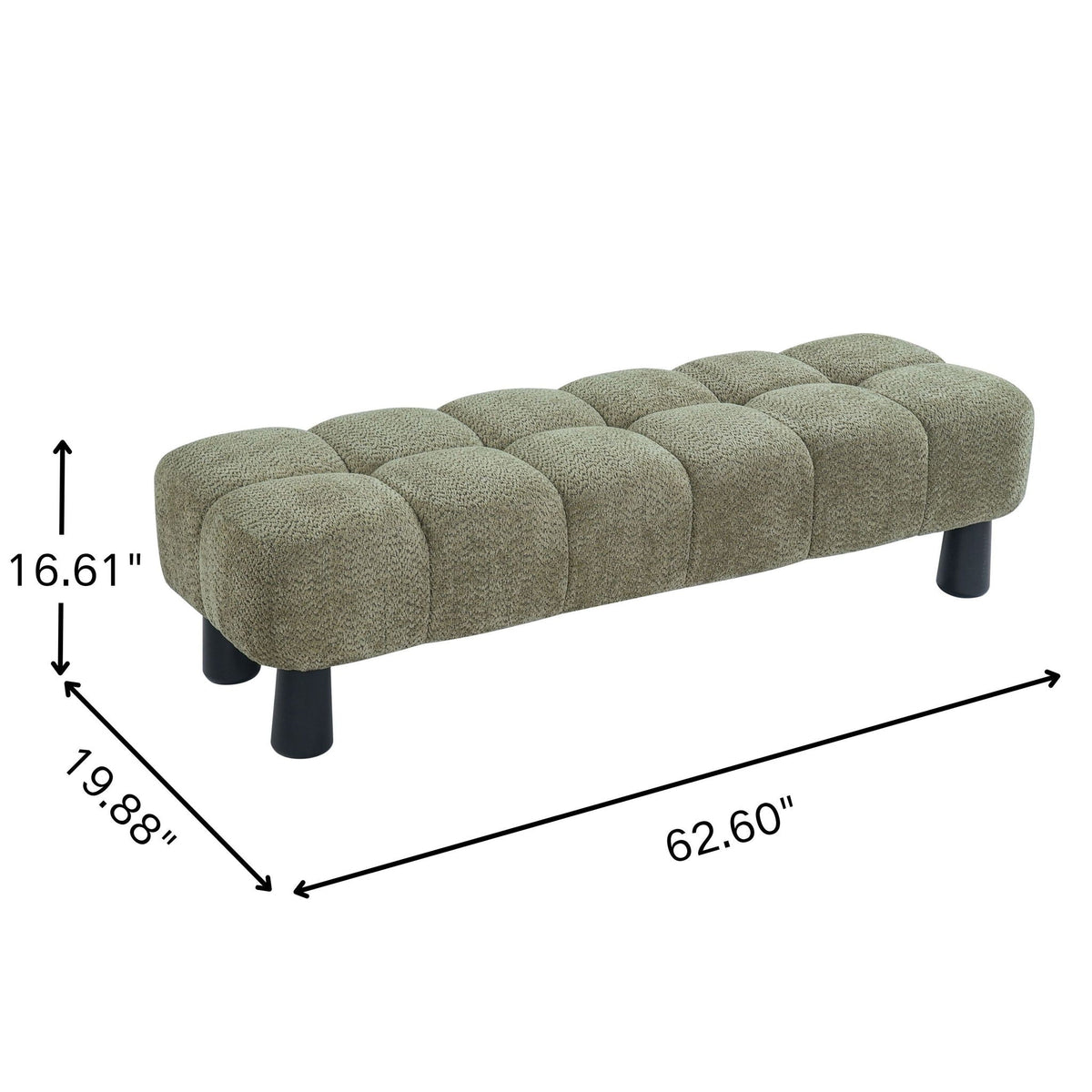 Luxury Upholstered Bench Ottoman Noble House