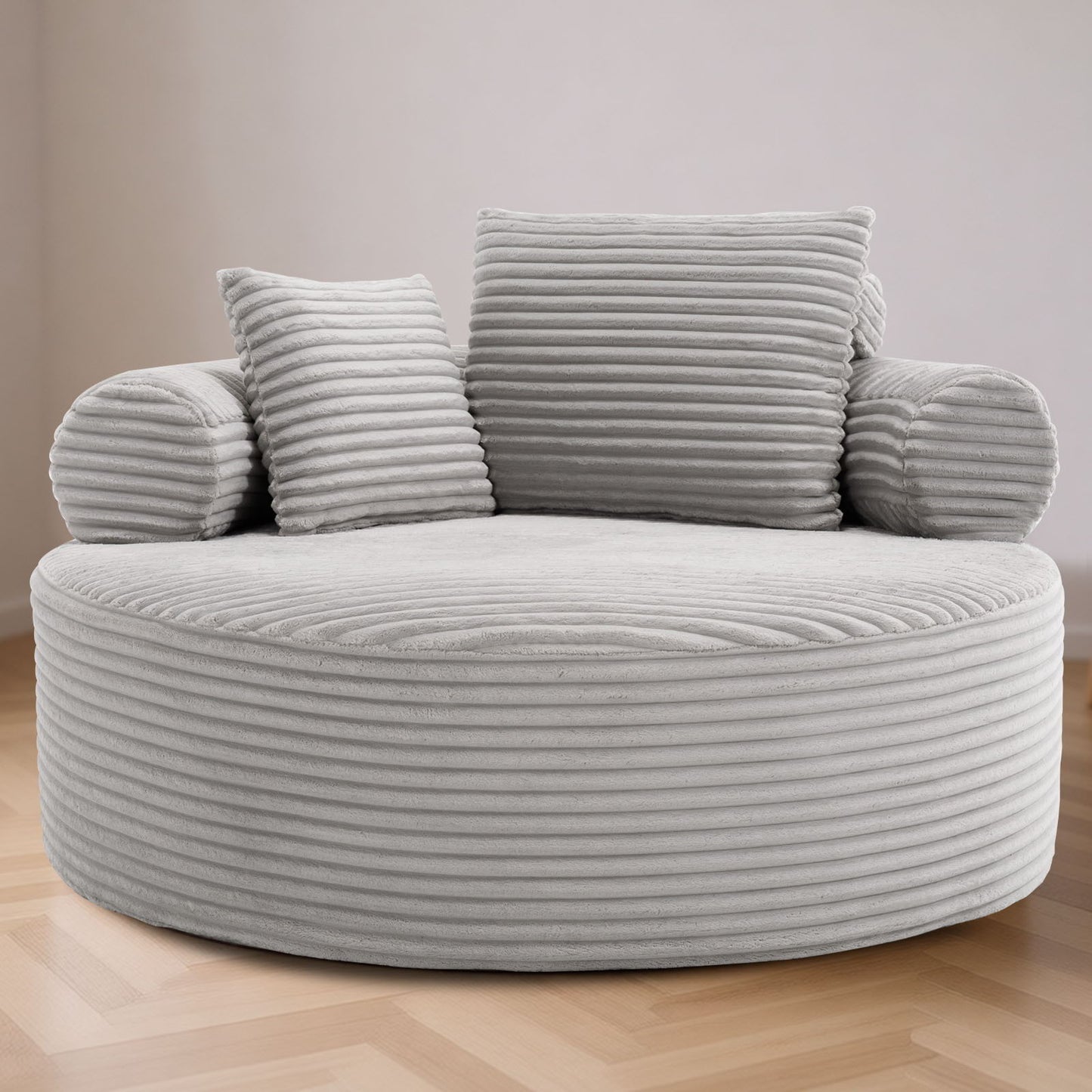 Round Sofa Bed With 3 Pillows For Living Room Home Essentials