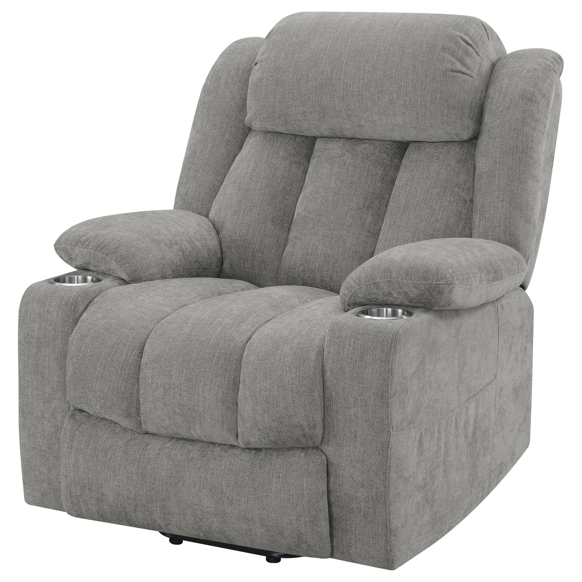 Beca - Upholstered Power Lift Recliner With Cupholders And USB Charging Furniture Max
