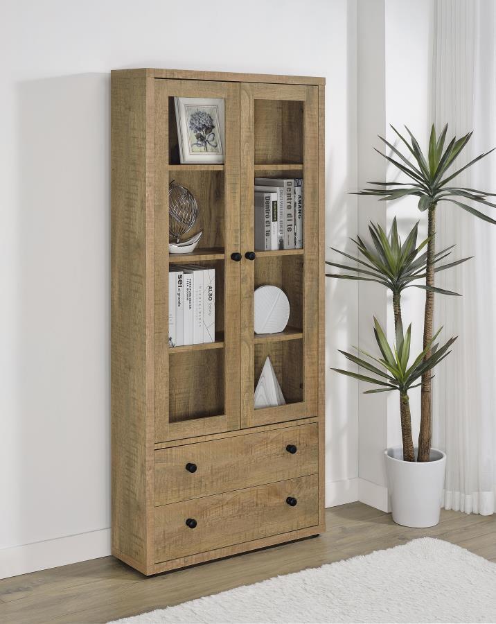 Hawthorne - 4-Shelf Glass Door Tall Cabinet With Drawers Coaster Fine Furniture