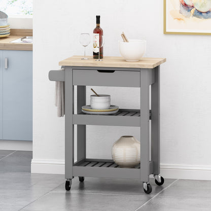 Tattnall - Kitchen Cart With Wheels Noble House