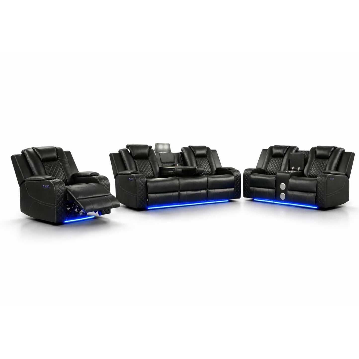 Benz - LED & Power Recliner With Adjustable Headrests And Ambient LED Lighting Matrix Furniture Group