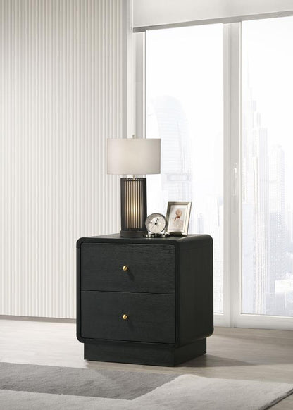 Cavelle - 2-Drawer Nightstand Bedside Table - Black Coaster Fine Furniture