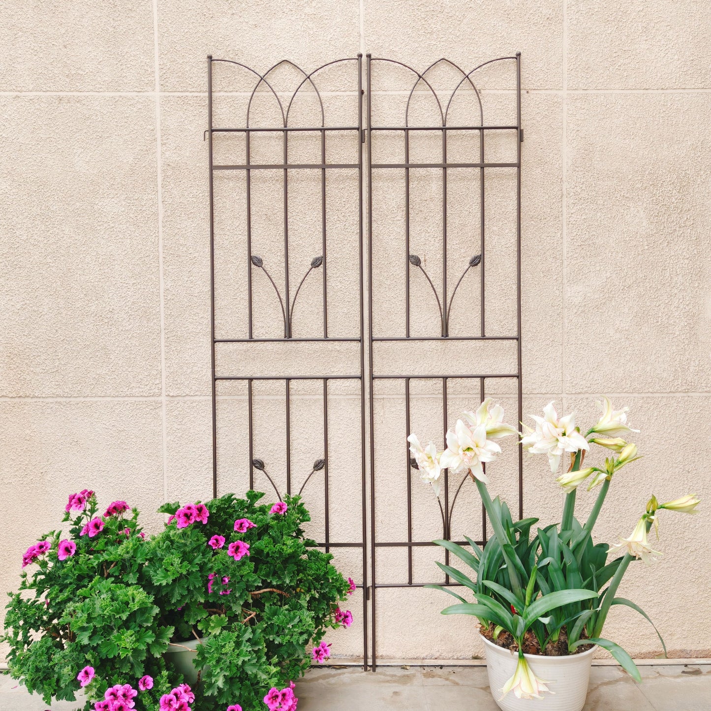 Metal Garden Trellis Rustproof For Climbing Plants Outdoor Flower Support Daily Nest
