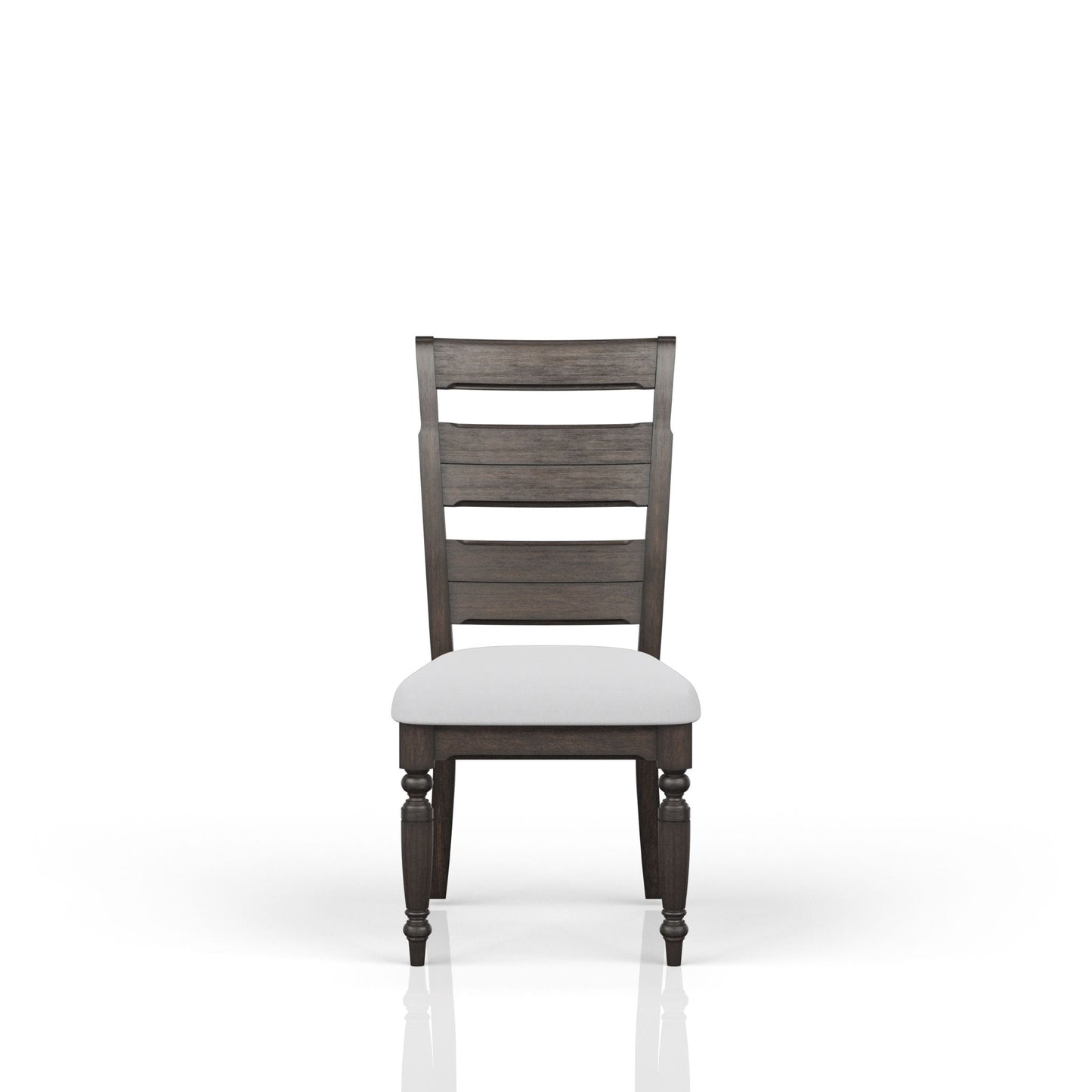 Upholstered Seat Ladderback Side Chair - Coffee Bernards Furniture